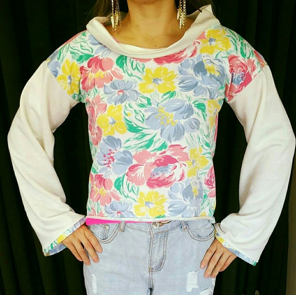 Handmade floral sweatshirt